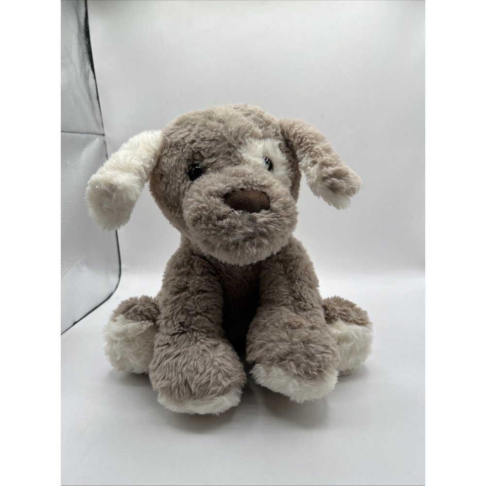 The‎ Bearington Collection Pal Puppy Brown Beige Plush Dog 311360 White Spot